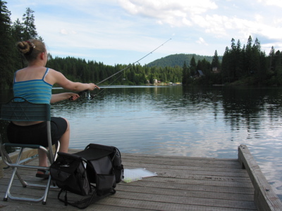 Fishing at Lac Sans Souci, Idaho