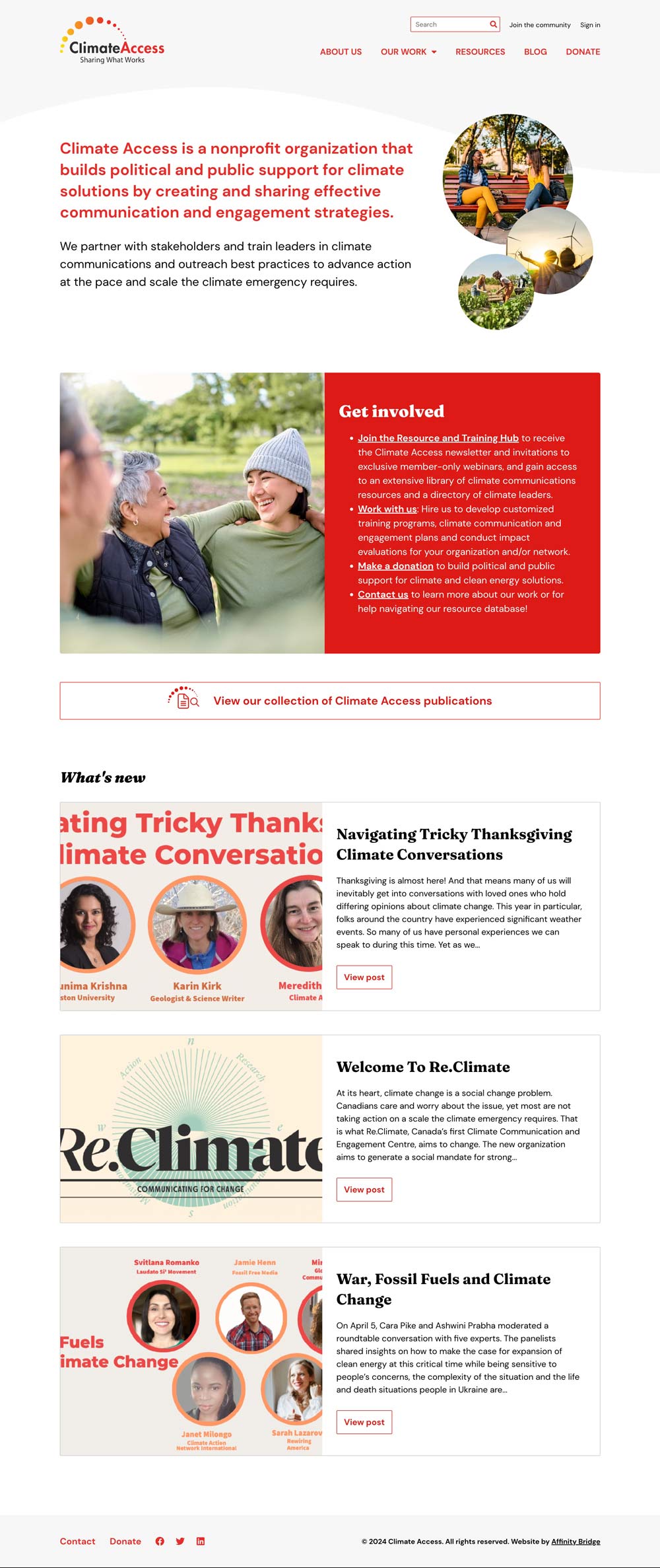 Climate Access homepage