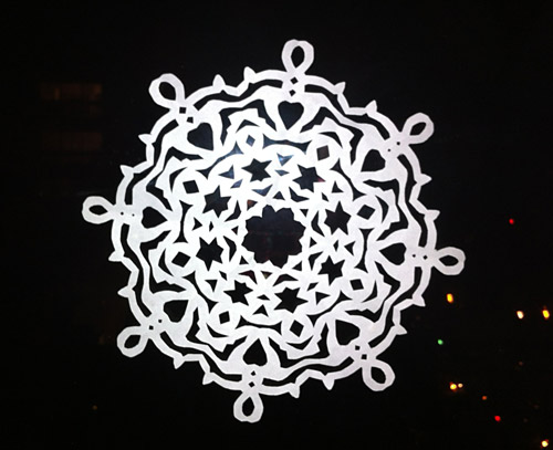Snowflake in the window